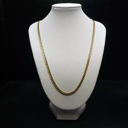 14K Yellow Gold Cuban Link Necklace, 20 in. B6-3 (2)