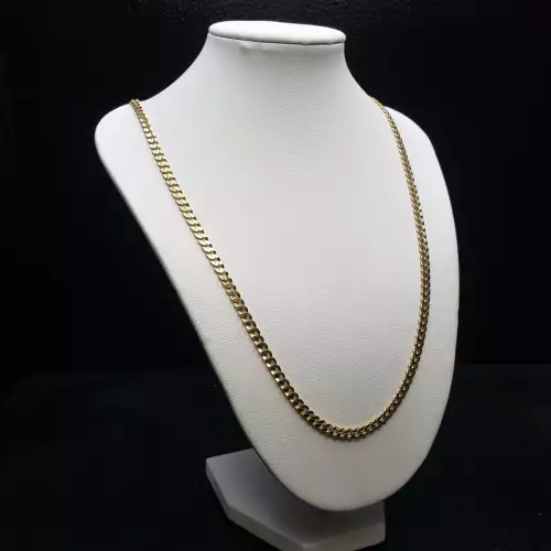 14K Yellow Gold Cuban Link Necklace, 20 in. B6-3 (3)