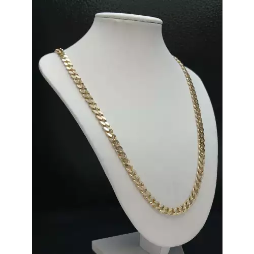 14k Yellow Gold Cuban Link Necklace, 21 in, 6 mm B8-5 (2)