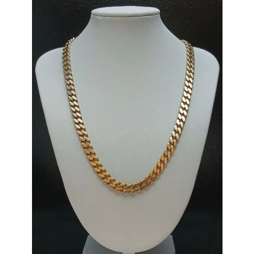 14K Yellow Gold Cuban Link Necklace, 24 in, 7mm B8-2 (3)