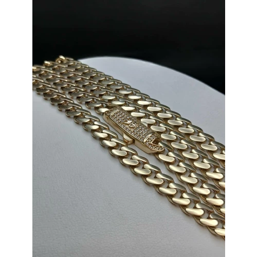 14K Yellow Gold Cuban Link Necklace, 24 in, 7mm B8-2 (5)