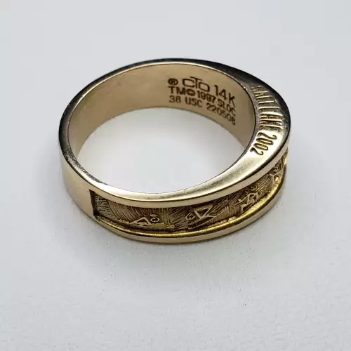 14K Yellow Gold Heavy Men's Olympic Band Ring Sz-10.75 S10BO13-4 (5)