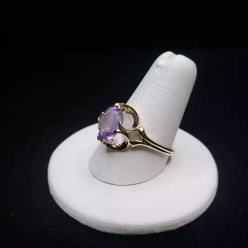 14k Yellow Gold Ladies Amethyst Ring S10BO17-2 (4)