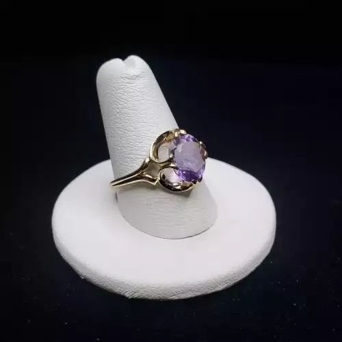 14k Yellow Gold Ladies Amethyst Ring S10BO17-2 (5)