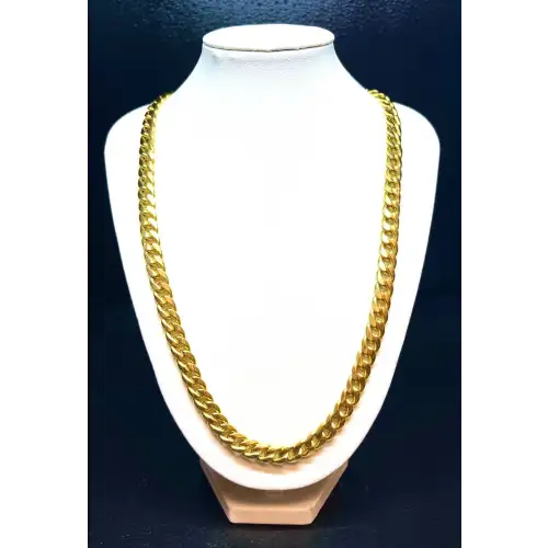 14K Yellow Gold Men's Cuban Chain 22
