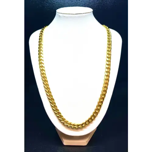 14K Yellow Gold Men's Cuban Chain 22