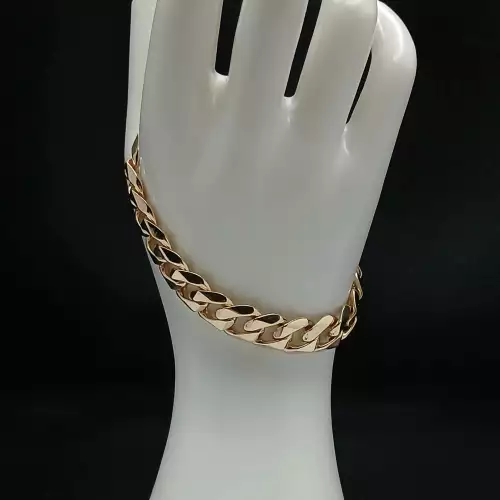 14k Yellow Gold Men's Cuban Link Bracelet - 8.25 in, 11.5 mm B5-7  (2)