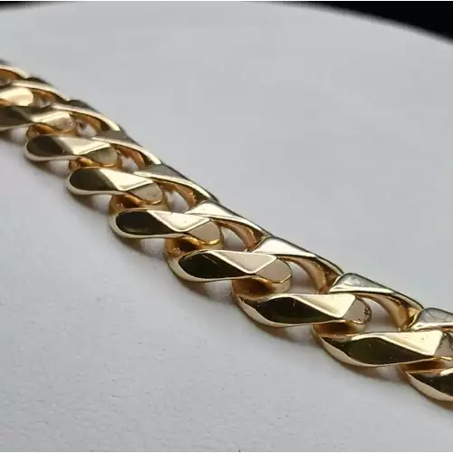 14k Yellow Gold Men's Cuban Link Bracelet - 8.25 in, 11.5 mm B5-7  (3)