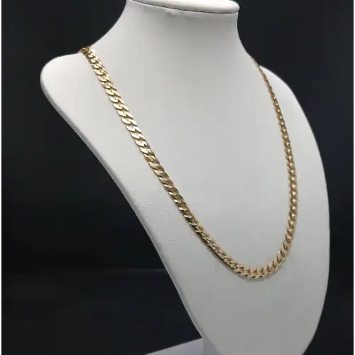 14K Yellow Gold Men’s Curb Chain – 24” 5mm, 17.4g B12-8 (2)