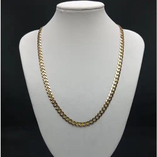 14K Yellow Gold Men’s Curb Chain – 24” 5mm, 17.4g B12-8 (4)