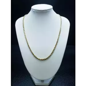 14k Yellow Gold Men's Diamond Cut Rope Chain 24-in 2.5mm B1-8 (4)