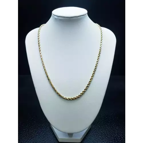 14k Yellow Gold Men's Diamond Cut Rope Chain 24-in 2.5mm B1-8 (4)