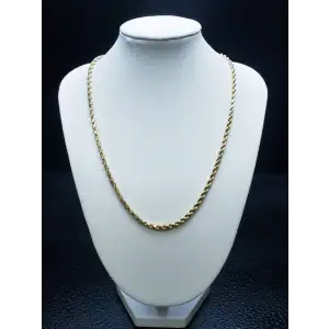 14k Yellow Gold Men's Diamond Cut Rope Chain 24-in 2.5mm B1-8 (4)