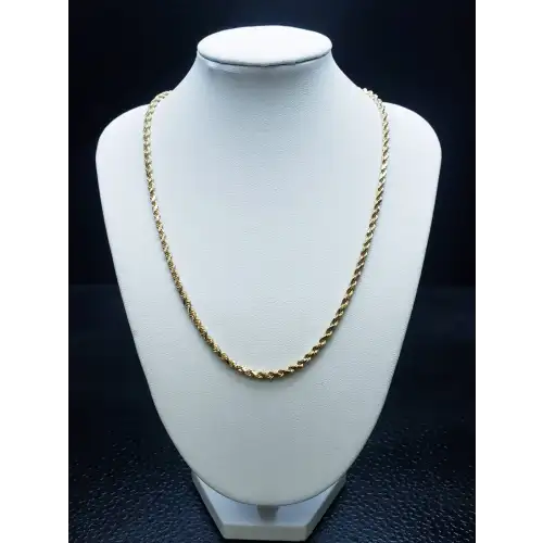 14k Yellow Gold Men's Diamond Cut Rope Chain 24-in 2.5mm B1-8 (4)