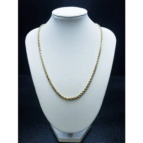14k Yellow Gold Men's Diamond Cut Rope Chain 24-in 2.5mm B1-8 (4)