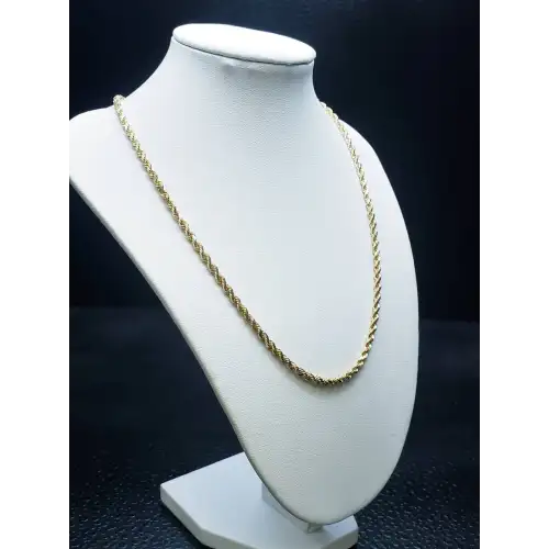 14k Yellow Gold Men's Diamond Cut Rope Chain 24-in 2.5mm B1-8 (2)