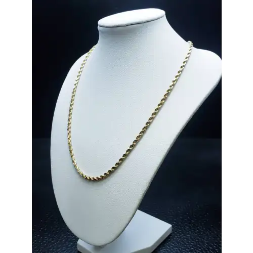 14k Yellow Gold Men's Diamond Cut Rope Chain 24-in 2.5mm B1-8 (3)