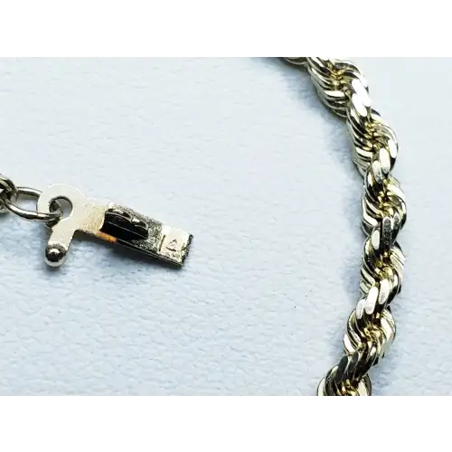 14k Yellow Gold Men's Diamond Cut Rope Chain 24-in 2.5mm B1-8
