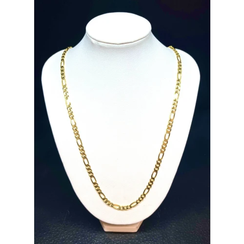 14K Yellow Gold Men's Figaro Chain Necklace, Length 20.5