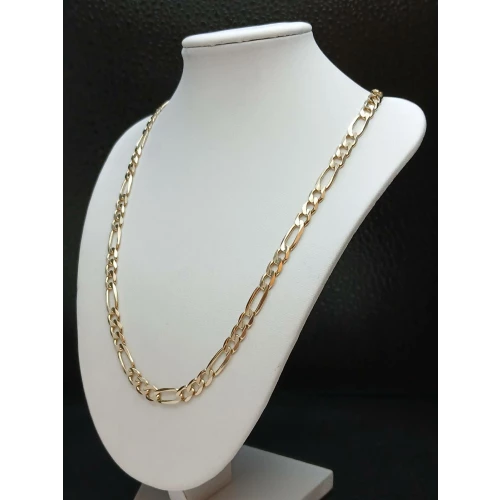 14K Yellow gold Men's Figaro Style Chain 24 in,  6mm.  B4-4 (4)