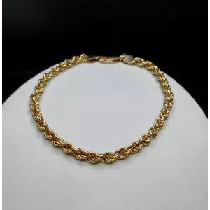 14K Yellow Gold Men's Rope Style Bracelet – 4.5mm, 8.5” – 7.3g B8-8 (4)