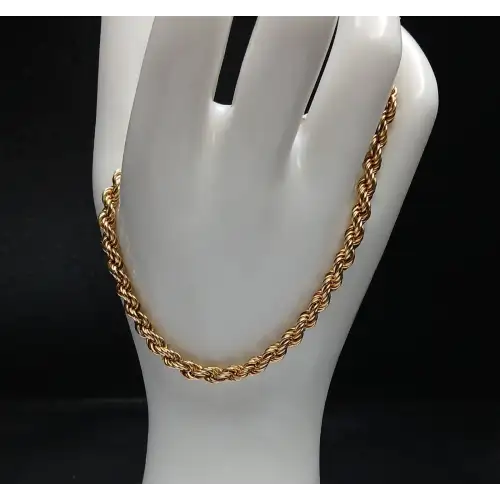 14K Yellow Gold Men's Rope Style Bracelet – 4.5mm, 8.5” – 7.3g B8-8 (2)