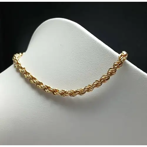 14K Yellow Gold Men's Rope Style Bracelet – 4.5mm, 8.5” – 7.3g B8-8 (3)