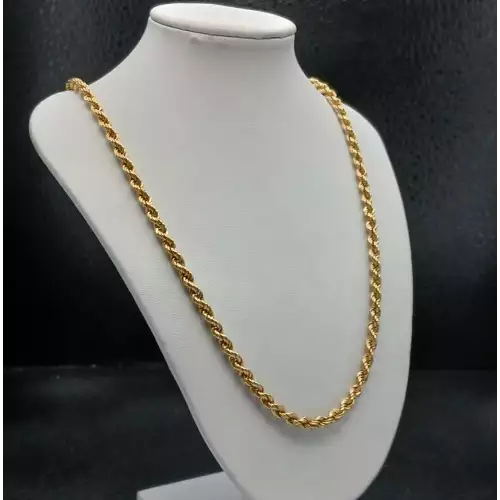 14K Yellow Gold Men's Rope Style Chain – 4.5mm, 26 Inches, 19.3 Grams B3-7 (2)