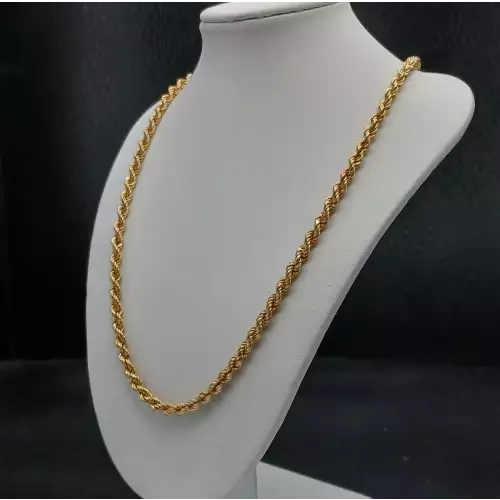 14K Yellow Gold Men's Rope Style Chain – 4.5mm, 26 Inches, 19.3 Grams B3-7 (3)