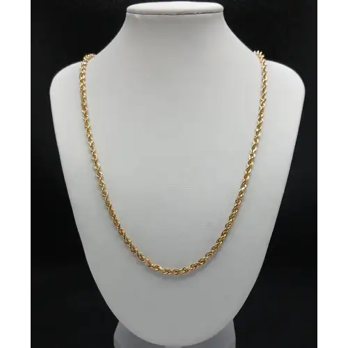 14K Yellow Gold Men's Rope Style Necklace - 22 in, 3 mm.  B7-1 (2)