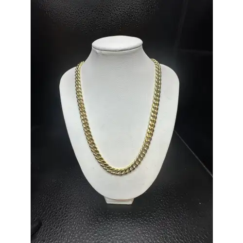 14K Yellow Gold Mens Cuban Chain 22in 7.5mm B4-1 (2)
