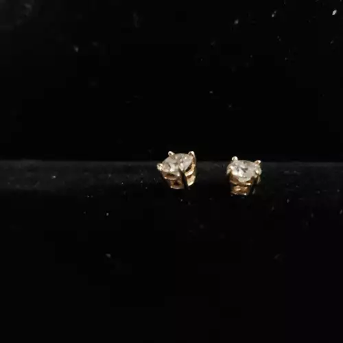 14K Yellow Gold Natural Diamond Stud Earrings .72tcw S10BO9-5 (3)