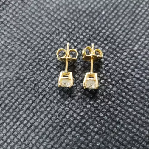 14K Yellow Gold Natural Diamond Stud Earrings .72tcw S10BO9-5 (5)