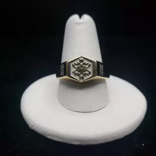 14K Yellow Gold UNI Olympic TEAM Band Ring Sz-9.5 S10BO13-5