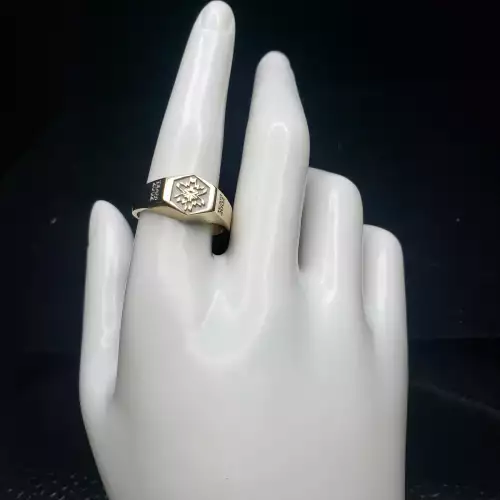14K Yellow Gold UNI Olympic TEAM Band Ring Sz-9.5 S10BO13-5 (4)