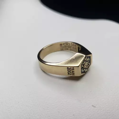 14K Yellow Gold UNI Olympic TEAM Band Ring Sz-9.5 S10BO13-5 (5)
