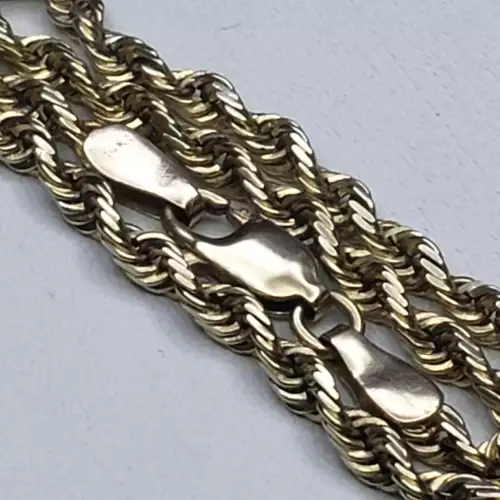 14k Yellow Gold Unisex Rope Bracelet 7.5