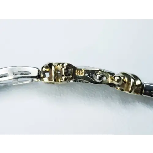 14K Yellow & White Gold Ladies Diamond Tennis Bracelet 6.75in B1-7 (5)