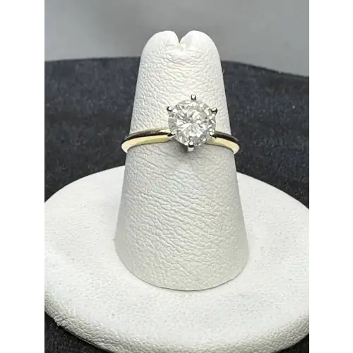 14K YG Engagement Solitaire Natural Diamond Ring 1.14CT Sz-6, 14-2D (5)