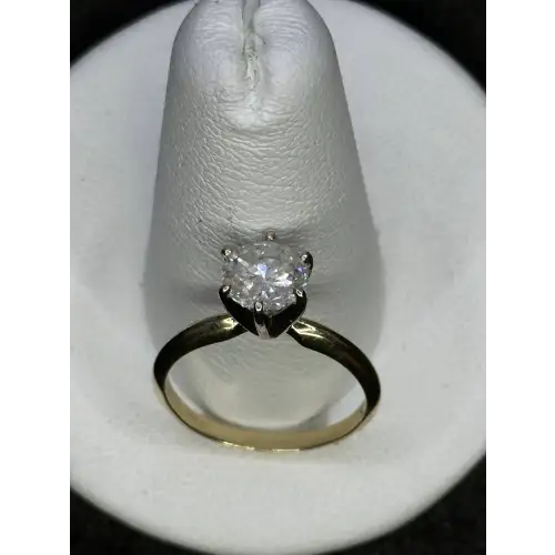 14K YG Engagement Solitaire Natural Diamond Ring 1.14CT Sz-6, 14-2D (4)