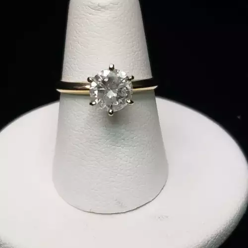 14K YG Engagement Solitaire Natural Diamond Ring 1.20CT Sz-6 S10BO14-2