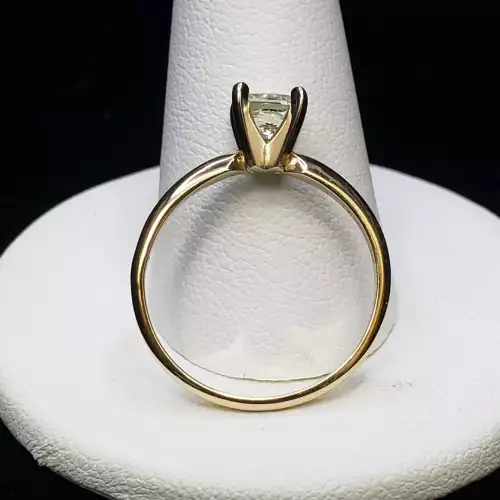 14K YG Engagement-Solitaire Princess Natural Diamond Ring .52CT Sz-6.5 S10BO14-3 (4)