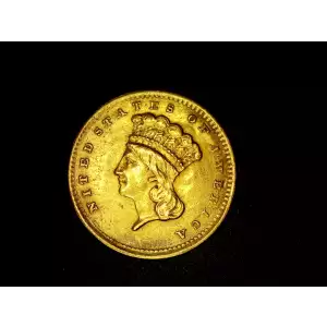 1856 Gold Indian princess head $1.00 DollarSmall (1854-1856) (4)