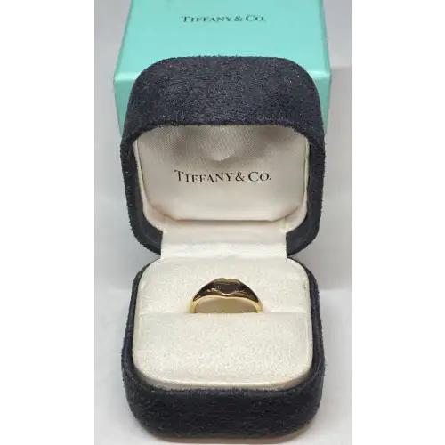 18K Tiffany & Co Heart Shaped Rose Gold Ring. Size 4.75 With Box - B10-8D (2)