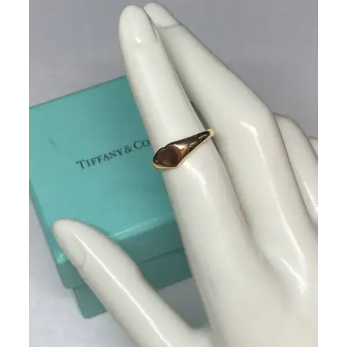 18K Tiffany & Co Heart Shaped Rose Gold Ring. Size 4.75 With Box - B10-8D (5)