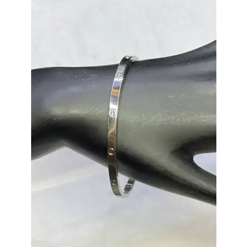 18K White Gold Cartier LOVE Small Love Bracelet - B2-6 (2)