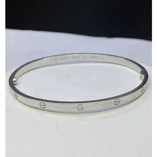 18K White Gold Cartier LOVE Small Love Bracelet - B2-6
