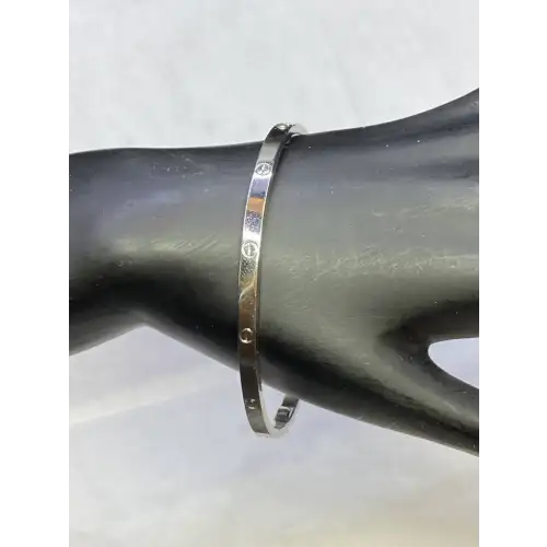 18K White Gold Cartier LOVE Small Love Bracelet - B2-6 (2)