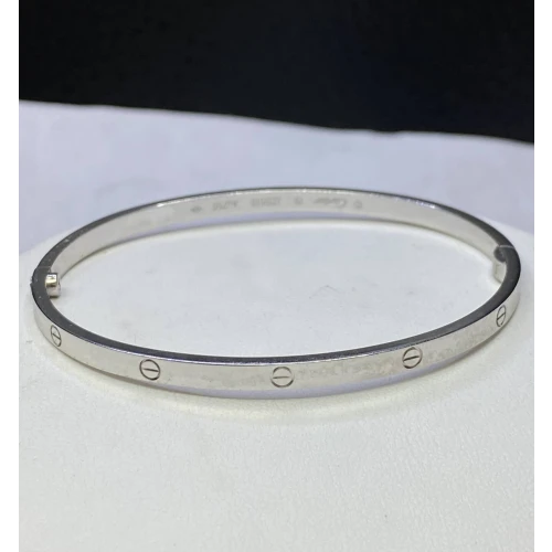 18K White Gold Cartier LOVE Small Love Bracelet - B2-6