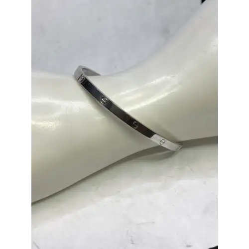 18K White Gold Cartier LOVE Small Love Bracelet - B2-6 (4)